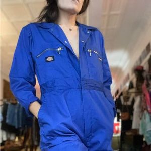 Dickies Jumpsuit KIDS size 8/9 can fit XS or S petite, electric/royal blue